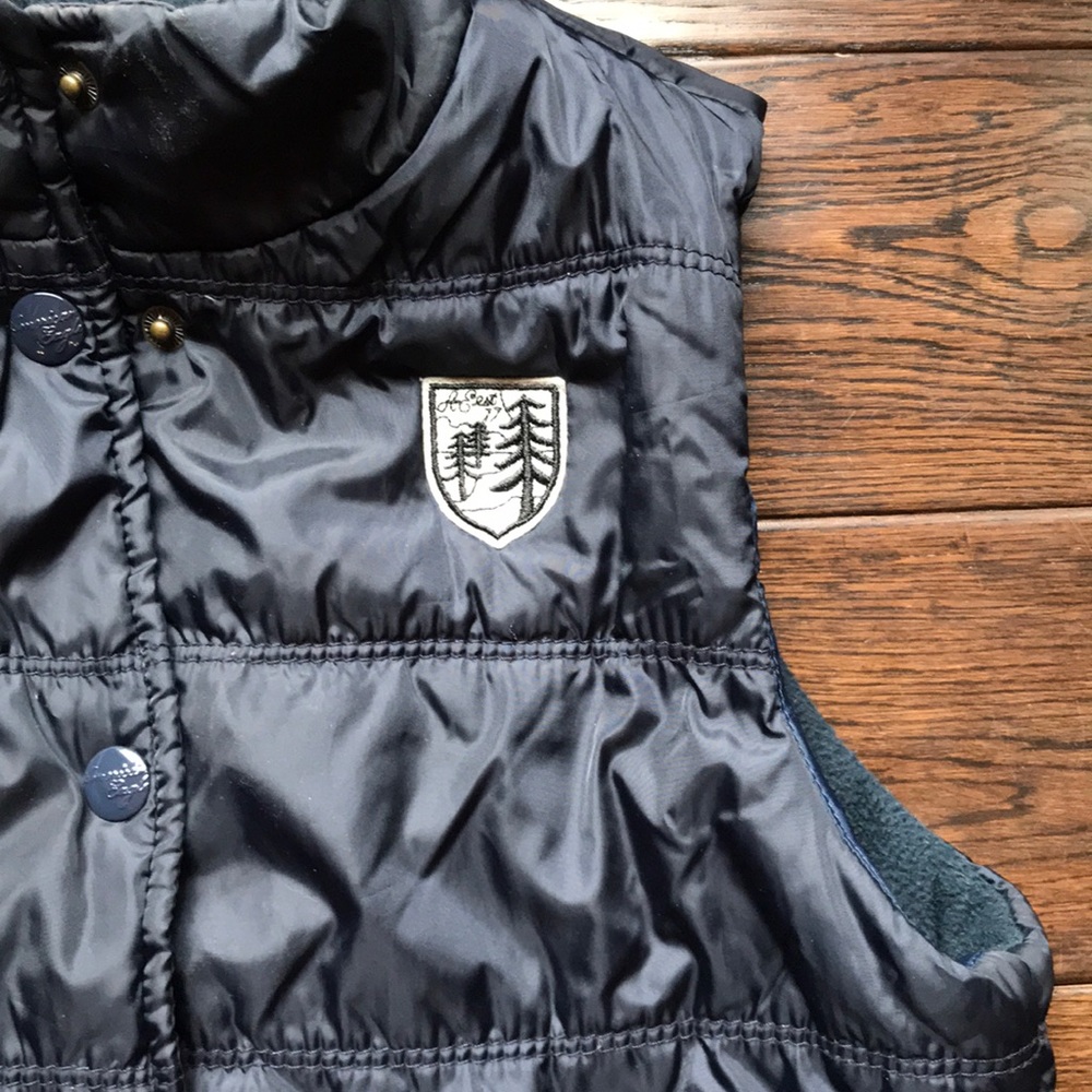 American Eagle navy blue puffer vest button up - Picture 4 of 7